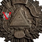 Masoneria XIX wiek Piekny Srebrny Medal DUŻA RZADKOŚĆ NA ZACHODZIE
