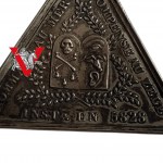 Masoneria Medal w Kształcie Piramidy XVIII/XIX wiek srebro RZADKOŚĆ