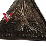 Masoneria Medal w Kształcie Piramidy XVIII/XIX wiek srebro RZADKOŚĆ