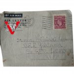 Lotnictwo i Marynarka Wojenna List z Bazy RAF 300 Dywizjon Bombowy na ORP Garland 1944
