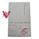 Captain Wincenty Wilk-Leśniak 44th Infantry Regiment Cross of Valour Golden Cross of Merit DEDICATION AUTOGRAPH Lecturer of the Officer School.