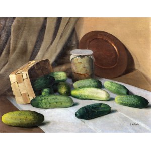 Eugenijus Kulvietis, Still life with garden flowers