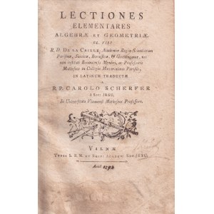 Karl Scherffer, VU algebra textbook, 1773