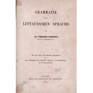 Friedrich Kurschat, Kuršaičio gramatika su žemėlapiu, 1876