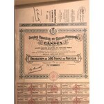 Numer od 0001 do 0125 - księga 125 sztuk - 500 franków 1919 - Kasyno w Cannes - RZADKOŚĆ