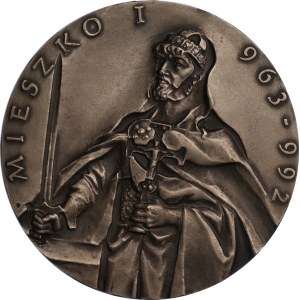 SREBRO 925 - Medal serii Królowie Polski - Mieszko I - PTAiN Koszalin - nakład 25 sztuk