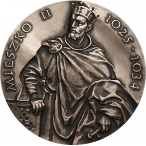 SREBRO 925 - Medal serii Królowie Polski - Mieszko II Rycheza - PTAiN Koszalin - nakład 25 sztuk