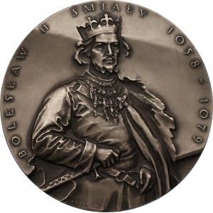 SREBRO 925 - Medal serii Królowie Polski - Bolesław II Śmiały - PTAiN Koszalin - nakład 25 sztuk