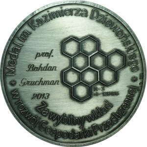 SREBRO 925 - Medal im. Kazimierza Dziewońskiego dla prof. Bohdana Gruchmana 2013