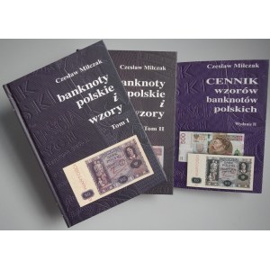 Katalog banknotów polskich Czesław Miłczak Tom I i II (wydanie 2012) nowy w folii + cennik wzorów gratis