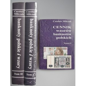 Katalog banknotów polskich Czesław Miłczak Tom I i II (wydanie 2012) nowy w folii + cennik wzorów gratis