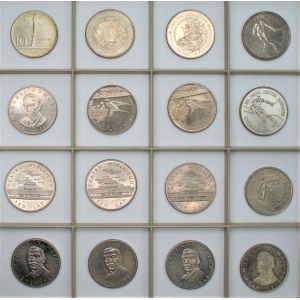 16 monet miedzioniklowych 1966 - 1994 m.in. Mała Kolumna
