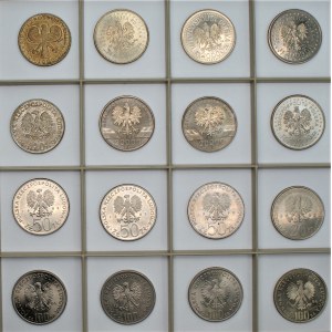 16 monet miedzioniklowych 1966 - 1994 m.in. Mała Kolumna