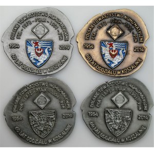 4 medale Polskie Towarzystwo Numizmatyczne w Koszalinie - nakład 20 sztuk każdy