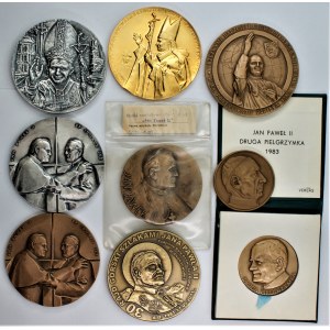 Zestaw 8 medali Jan Paweł II + Wyszyński