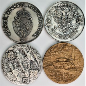 Zestaw 4 medali - Bortnowski, Maczek, Powstanie Styczniowe, Twórcom Hymnu Narodowego
