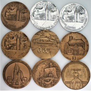 9 medali Jan Paweł II - średnica 70 mm