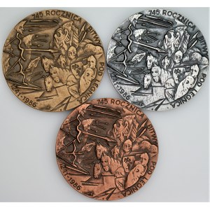 3 medale - 745 rocznica bitwy pod Legnicą - PTAiN Zielona Góra 1986
