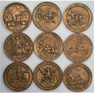 9 medali TWO - Towarzystwo Wiedzy Obronnej 1986 -1989
