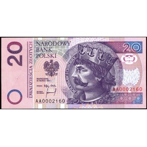 20 złotych 1994 - AA 0009417 - druk TDLR Londyn