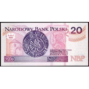 20 złotych 1994 - AA 0009417 - druk TDLR Londyn