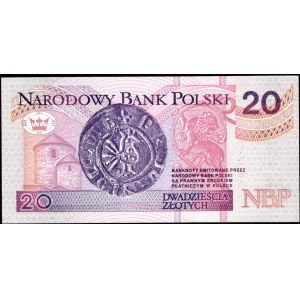 20 złotych 1994 - AA 0002128 - druk TDLR Londyn