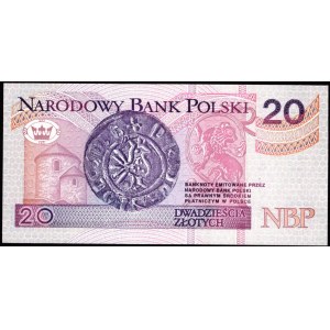 20 złotych 1994 - AA 0003414 - druk TDLR Londyn