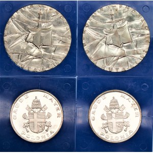 4 srebrne medale Jan Paweł II 1978 + 1979 - Ag 916