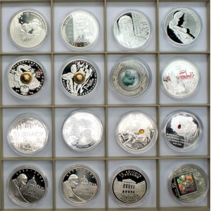 Zestaw 16 monet kolekcjonerskich - 10 złotych (2005-2009) 226,24 gram Ag925
