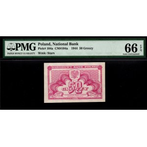 50 groszy 1944 - PMG 66 EPQ - najwyższa nota w PMG