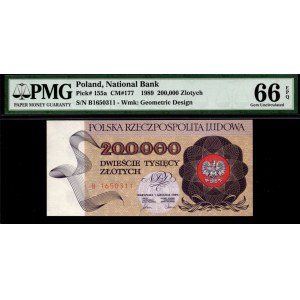 200.000 złotych 1989 - B - PMG 66 EPQ