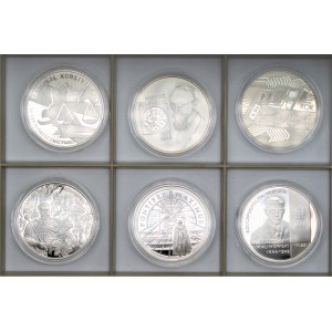Monety kolekcjonerskie - 6 x 10 złotych (2001-2002) Jan III Sobieski, Trybunał Konstytucyjny, Jan Paweł II + inne