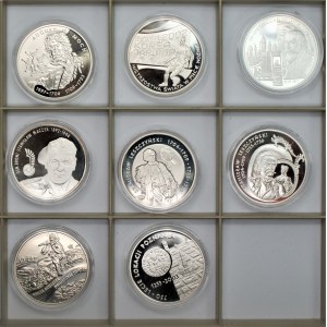 Monety kolekcjonerskie - 8 x 10 złotych (2002-2003) - Maczek, WOŚP, Leszczyński, August II MOcny + inne