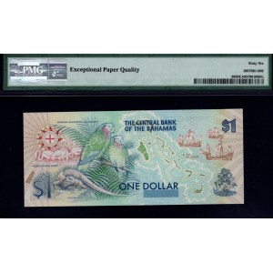 BAHAMY - 1 dolar 1974 (ND 1992) - PMG 66 EPQ
