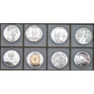 Monety kolekcjonerskie - 8 x 10 złotych 2006 - SGH, Dzieje Złotego, Turyn 2006, + inne