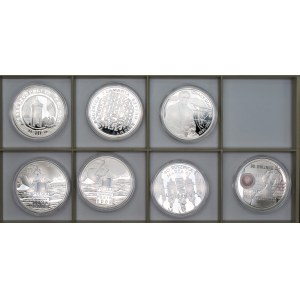 Monety kolekcjonerskie - 7 x 10 złotych (2007-2008) - 750-lecie Lokacji Krakowa, Enigma, Domeyko + inne