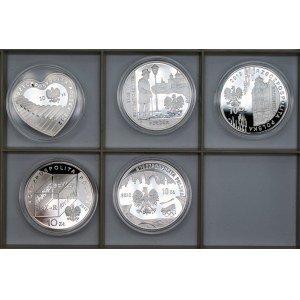 Monety kolekcjonerskie - 5 x 10 złotych 2012 - Banach, WOŚP, Prus + inne