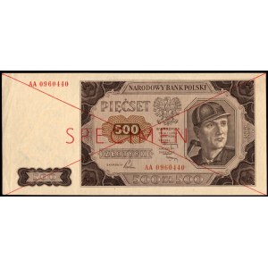 500 złotych 1948 - SPECIMEN - AA0960440