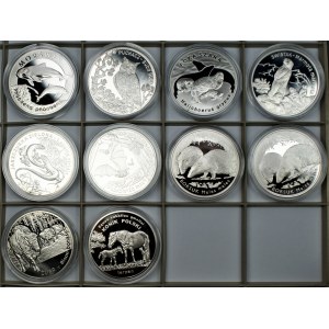 Monety Kolekcjonerskie 10 x 20 złotych (2004-2014) same zwierzęta