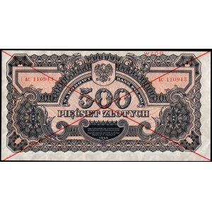 500 złotych 1944 - WZÓR - AC - ...obowiązkowym
