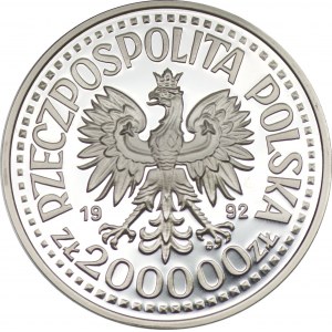 200.000 złotych 1992 - Władysław III Warneńczyk - półpostać