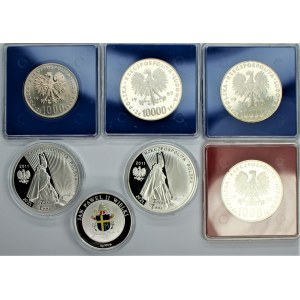 Zestaw srebrnych monet i medali Jan Paweł II