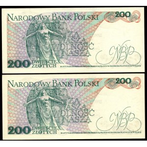 200 złotych 1976 - 2 sztuki seria - R -
