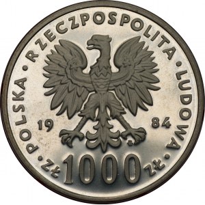 Ochrona Środowiska - PRÓBA - 1000 złotych 1984 - ŁABĘDŹ