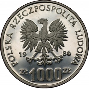 Ochrona Środowiska - PRÓBA - 1000 złotych 1986 - SOWA