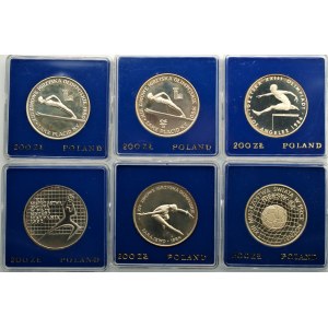 Monety Kolekcjonerskie - 6 x 200 i 500 złotych (1980-1986) tematyka sportowa