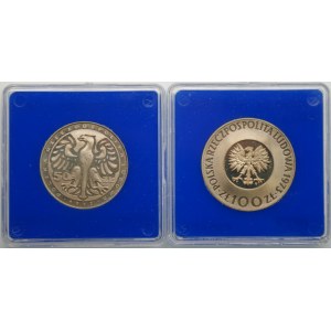 50 zł. 1972 Chopin + 100 zł. 1973 Kopernik - zestaw 2 monet próbnych