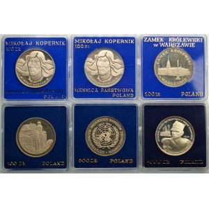 Monety Kolekcjonerskie - 6 x 100, 500 i 5000 złotych (1973-1989) - Kopernik, Sucharski + inne