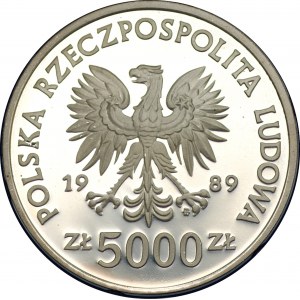 5000 złotych 1989 - WŁADYSŁAW II JAGIEŁŁO - półpostać