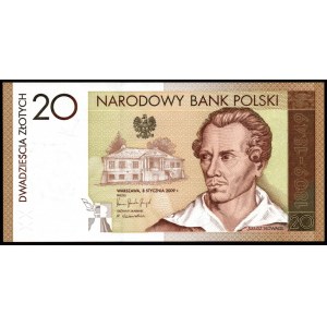 20 złotych 2009 - 200. rocznica urodzin Juliusza Słowackiego 